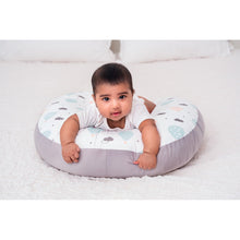 Load image into Gallery viewer, Grey Hot Air Balloon Printed Nursing Pillow Cover