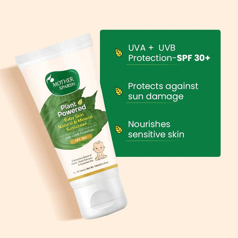 Plant Powdered Baby Natural & Mineral Sunscreen - 100ml