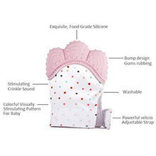 Load image into Gallery viewer, Polka Dots Printed Mitten Glove Silicone Teether