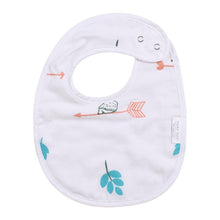 Load image into Gallery viewer, White Multi Printed Muslin Bibs-Pack of 3