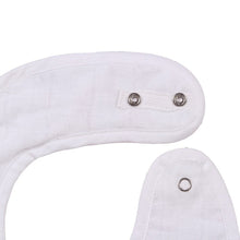 Load image into Gallery viewer, White Multi Printed Muslin Bibs-Pack of 3