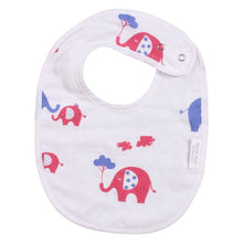 Load image into Gallery viewer, White Multi Printed Muslin Bibs-Pack of 3