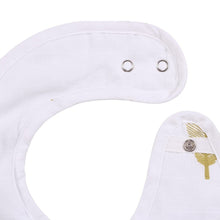 Load image into Gallery viewer, White Multi Printed Muslin Bibs-Pack of 3
