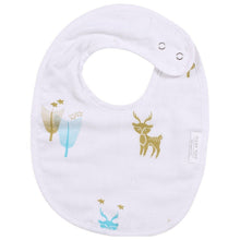 Load image into Gallery viewer, White Multi Printed Muslin Bibs-Pack of 3