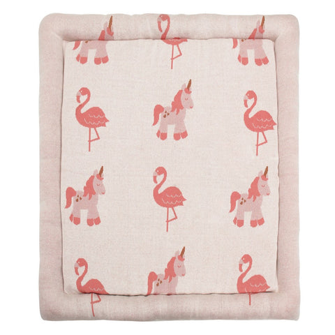 Dinosaur & Unicorn With Flamingo Cushioned Playmat