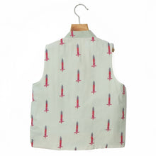 Load image into Gallery viewer, Maroon Mint Green Churidar Kurta Jacket