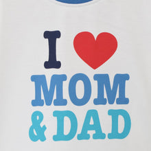 Load image into Gallery viewer, White I Love Mom & Dad Printed Full Sleeves T-Shirt