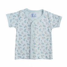 Load image into Gallery viewer, Pastel Blue Animal Printed Half Sleeves Jabla