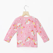 Load image into Gallery viewer, Pink Hearts Unicorn NightSuit