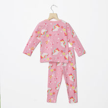 Load image into Gallery viewer, Pink Hearts Unicorn NightSuit