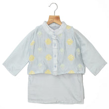 Load image into Gallery viewer, Blue Sequins Embroidered Kurta Jacket