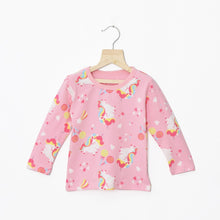 Load image into Gallery viewer, Pink Hearts Unicorn NightSuit