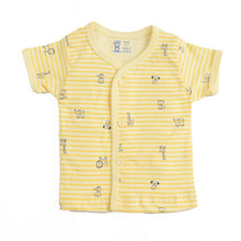 Load image into Gallery viewer, Light Yellow Animal & Striped Half Sleeves Jabla
