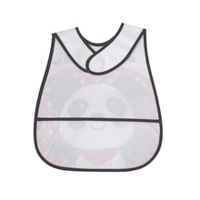 Load image into Gallery viewer, Red And White Love Panda Printed Bibs