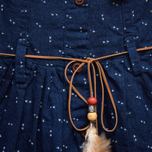 Load image into Gallery viewer, Navy Denim Printed Sleeveless Frock