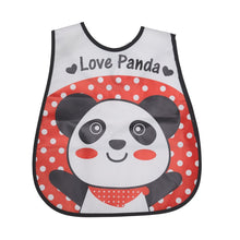 Load image into Gallery viewer, Red And White Love Panda Printed Bibs