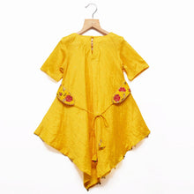 Load image into Gallery viewer, Yellow Cowl Kurta with Belt and Pant