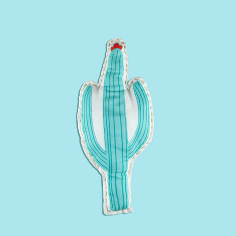 Green Cactus Organic Throw Cushion