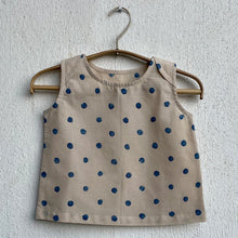 Load image into Gallery viewer, Indigo Beige Organic Polka Jhabla With Polka Pants