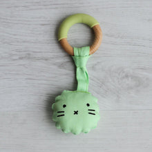 Load image into Gallery viewer, Wood Plush Rattle Teether Toy
