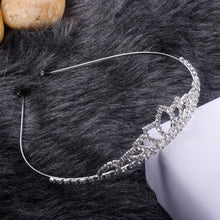 Load image into Gallery viewer, Silver Metal Crown Tiara