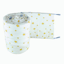 Load image into Gallery viewer, White Stars Organic Cot Bumper