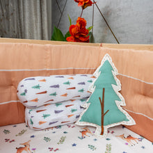 Load image into Gallery viewer, Brown Enchanted Forest Organic Cot Bedding Set