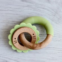 Load image into Gallery viewer, Wood + Silicone Disc & Ring Teether