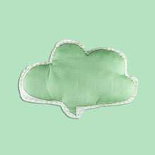 Load image into Gallery viewer, Green Speech Bubble Organic Throw Cushion