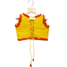 Load image into Gallery viewer, Yellow Embroidered Work Top with Ghagra