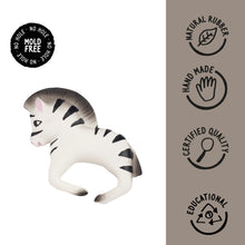 Load image into Gallery viewer, Zebra Natural Rubber Teether