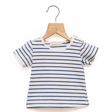 Load image into Gallery viewer, Denim Dungaree With Striped T-shirt