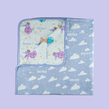 Load image into Gallery viewer, Purple Sky Is The Limit Mini Cot Bedding Set