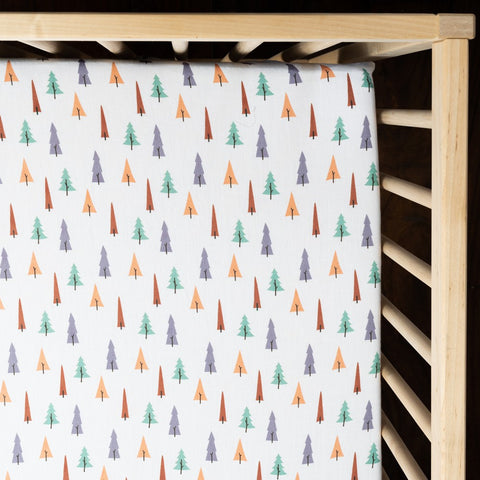 Brown Trees Organic Fitted Cot Sheet