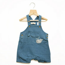Load image into Gallery viewer, Denim Dungaree With Striped T-shirt