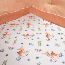 Load image into Gallery viewer, Brown Enchanted Forest Organic Cot Bedding Set