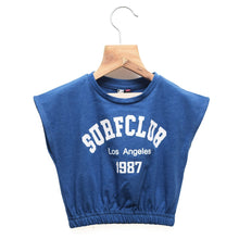 Load image into Gallery viewer, Red And Blue Elasticated Hem Top