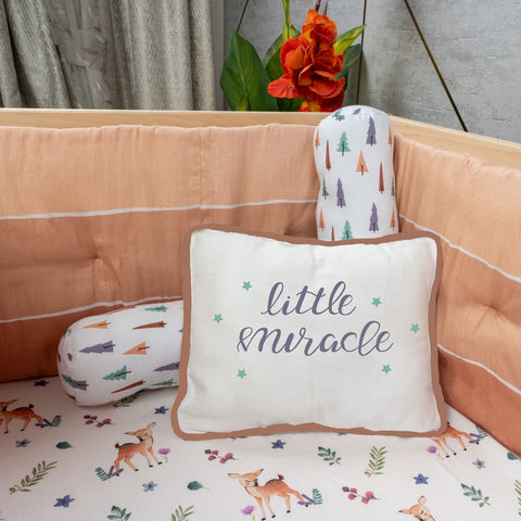 Brown Enchanted Forest Mini Cot Bedding Set
