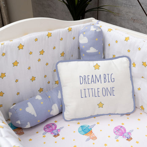 Purple Sky Is The Limit Mini Cot Bedding Set