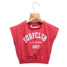 Load image into Gallery viewer, Red And Blue Elasticated Hem Top