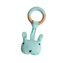Load image into Gallery viewer, Wood Plush Rattle Teether Toy