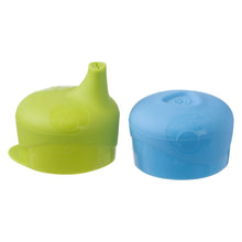 Load image into Gallery viewer, Silicone Lids Pack of 2 - Blue Green &amp; Pink Orange
