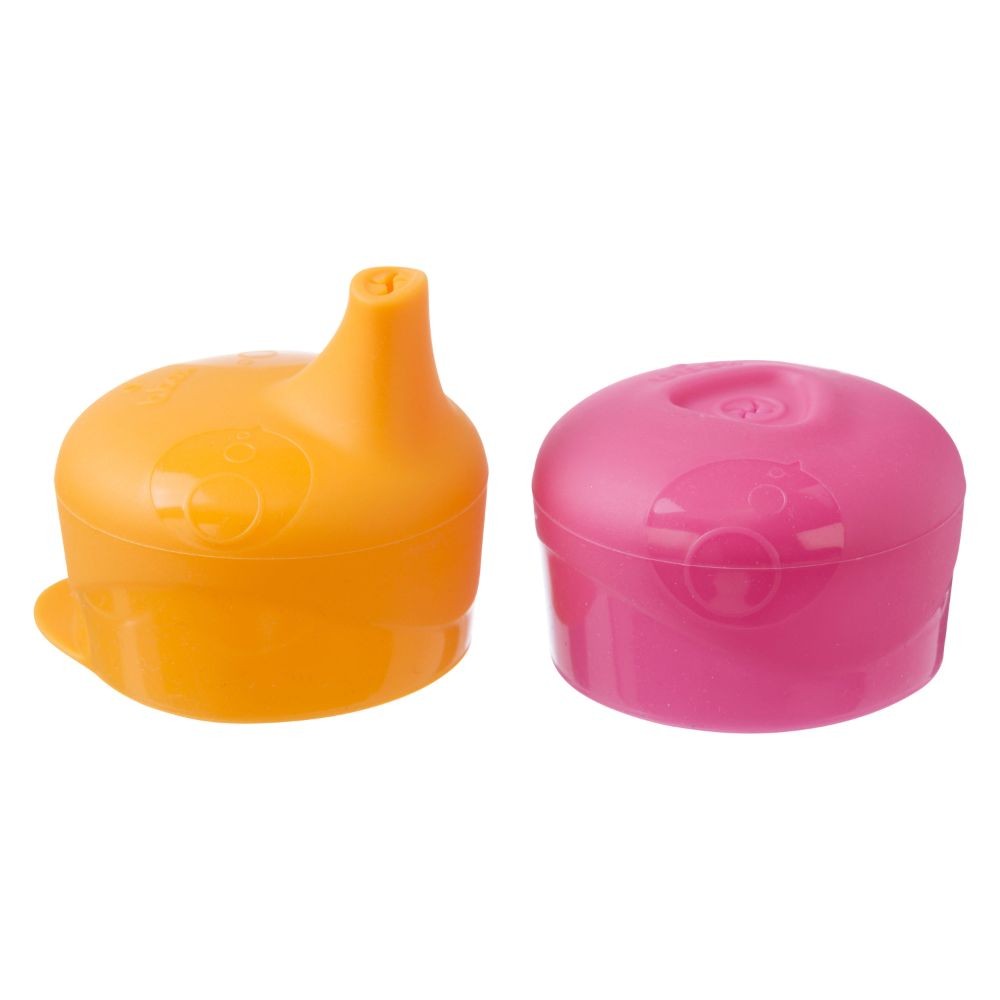 Silicone Lids Pack of 2 - Blue Green & Pink Orange