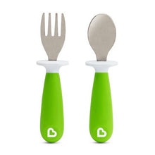 Load image into Gallery viewer, Green Raise Fork & Spoon Set