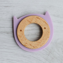 Load image into Gallery viewer, Wood + Silicone Disc Teether