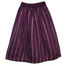 Load image into Gallery viewer, Wine Mirror Work Peplum Top And Skirt With Pink Net Dupatta