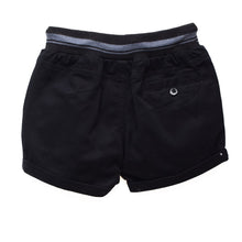 Load image into Gallery viewer, Black And Navy Striped Rib Waist Shorts
