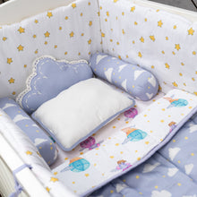 Load image into Gallery viewer, Purple Sky is the Limit Organic Cot Bedding Set