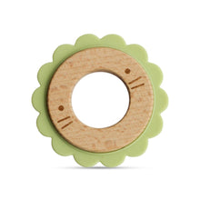 Load image into Gallery viewer, Wood + Silicone Disc Teether