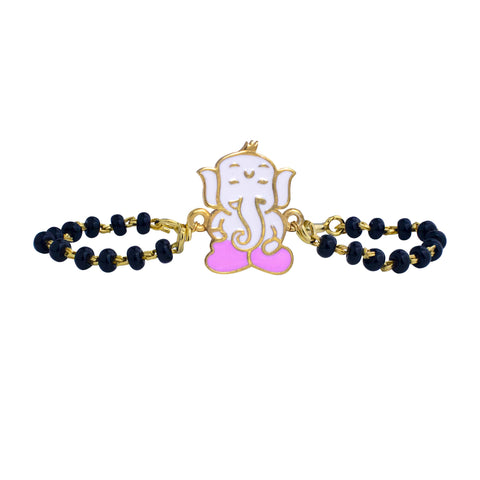 Ganeshji Silver Baby Nazariya Bracelet